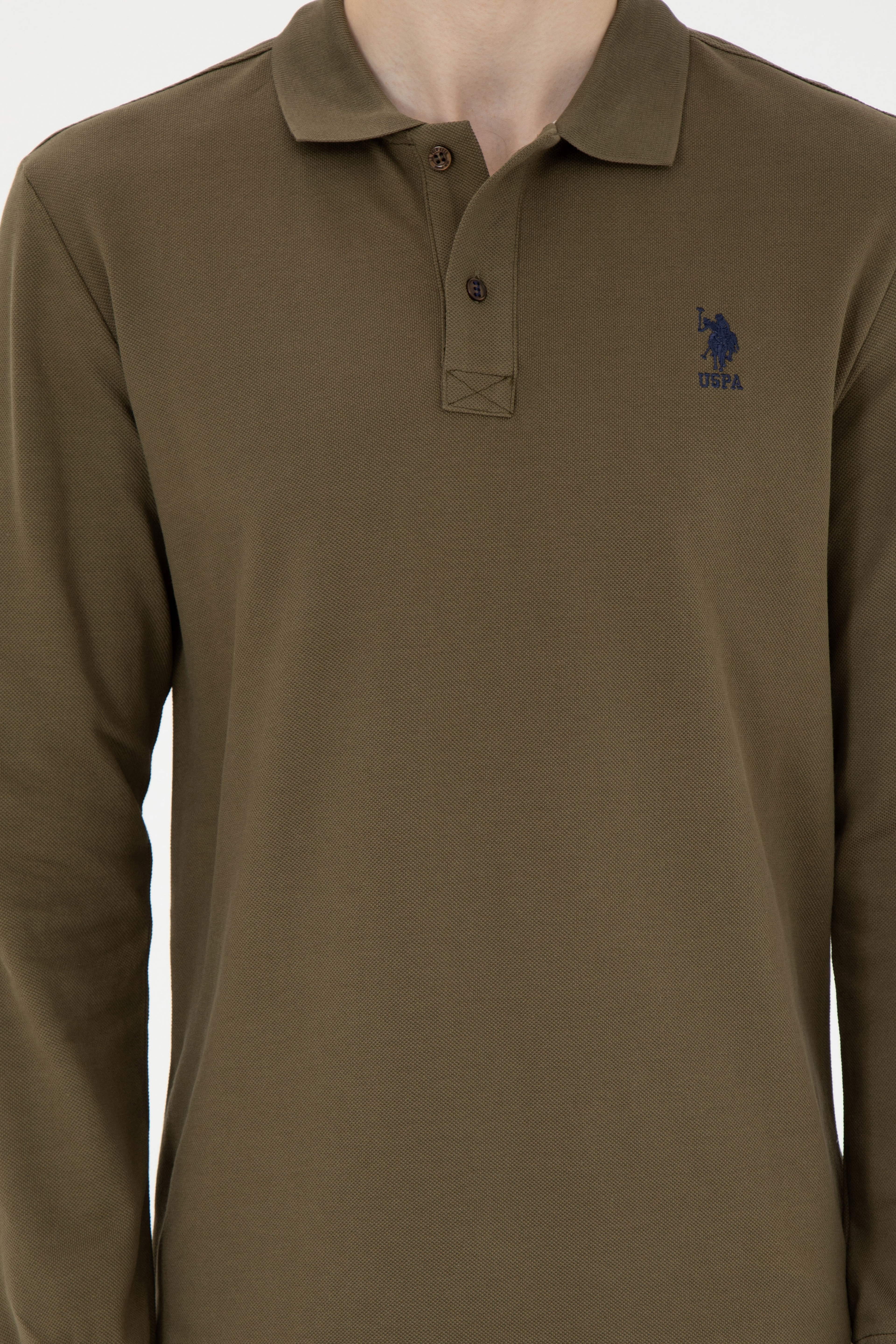 Erkek Haki Basic Sweatshirt