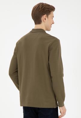 Erkek Haki Basic Sweatshirt - 50269403236