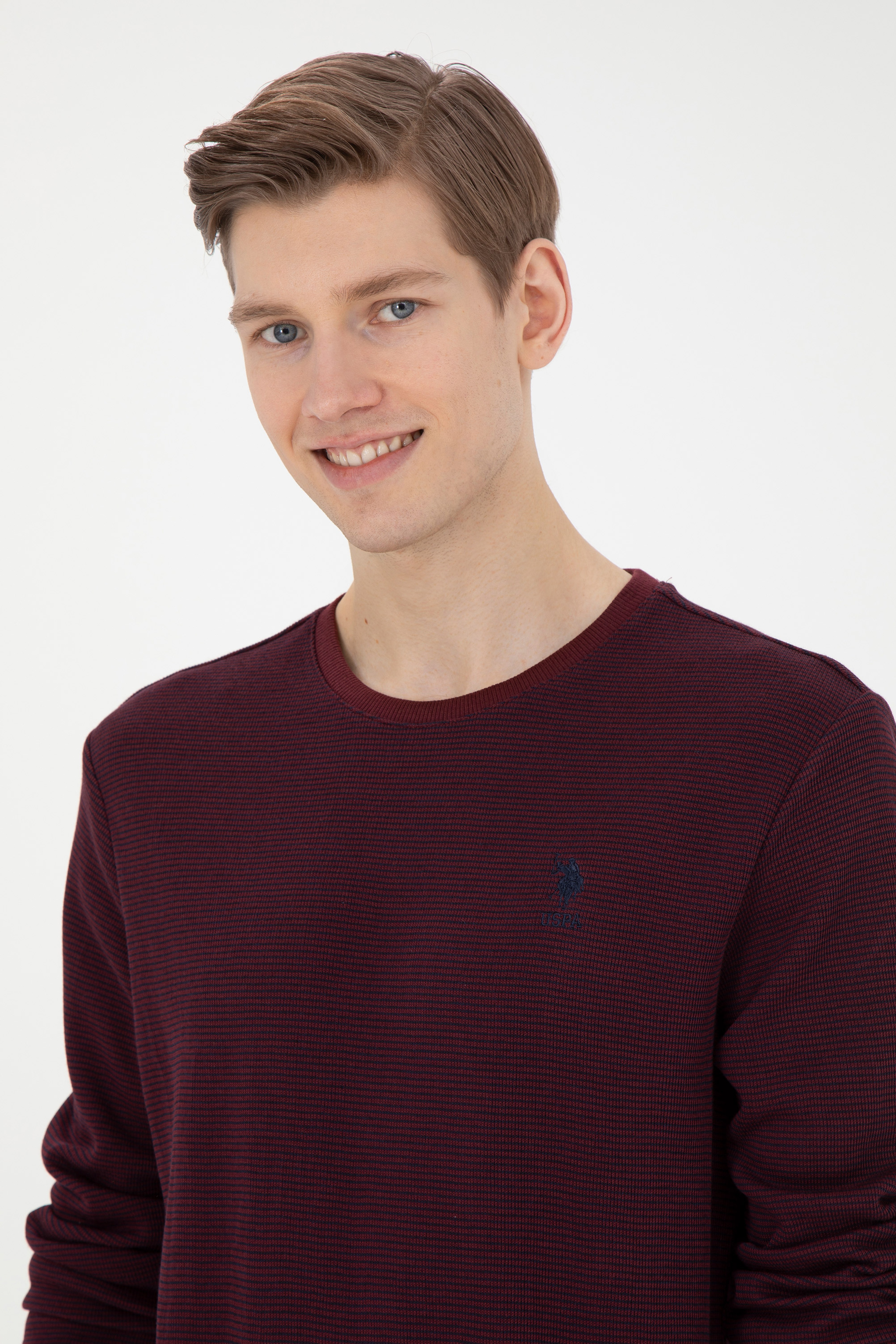 Erkek Bordo Sweatshirt - Image 2