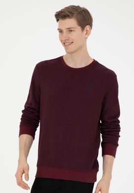 Erkek Bordo Sweatshirt - 50270839031