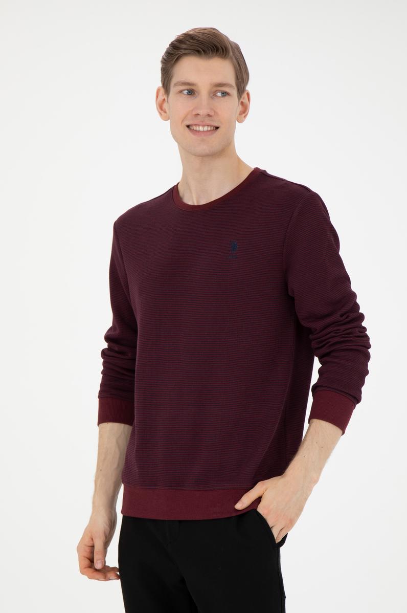 Erkek Bordo Sweatshirt