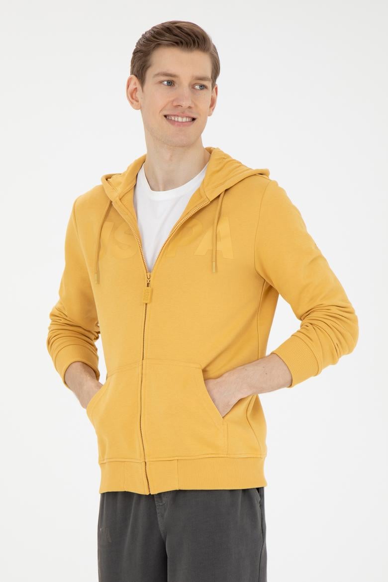 Erkek Hardal Örme Hırka