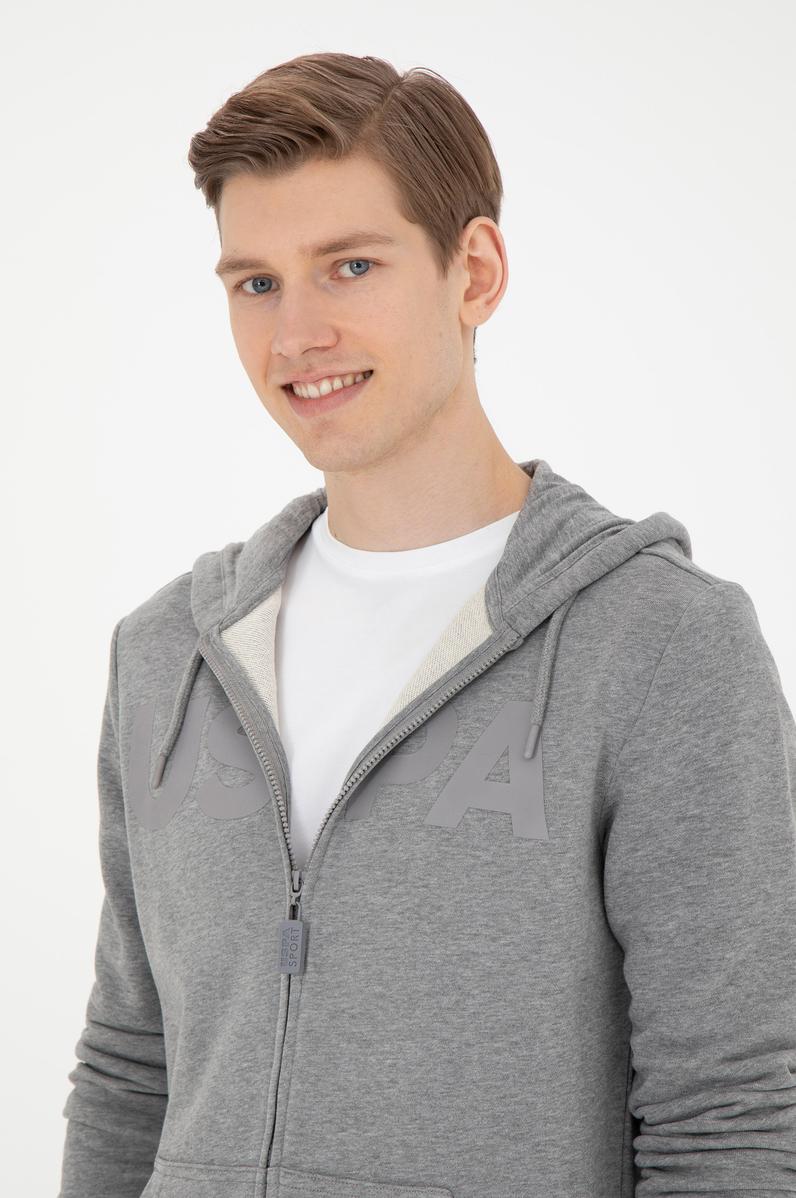 Erkek Gri Melanj Sweatshirt