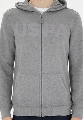 Erkek Gri Melanj Örme Hırka - 50269394086