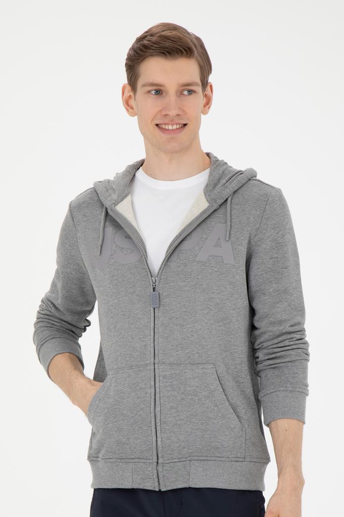 Erkek Gri Melanj Örme Hırka