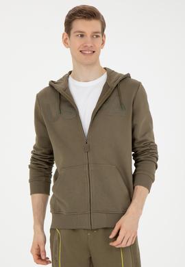 Erkek Haki Örme Hırka - 50269394136