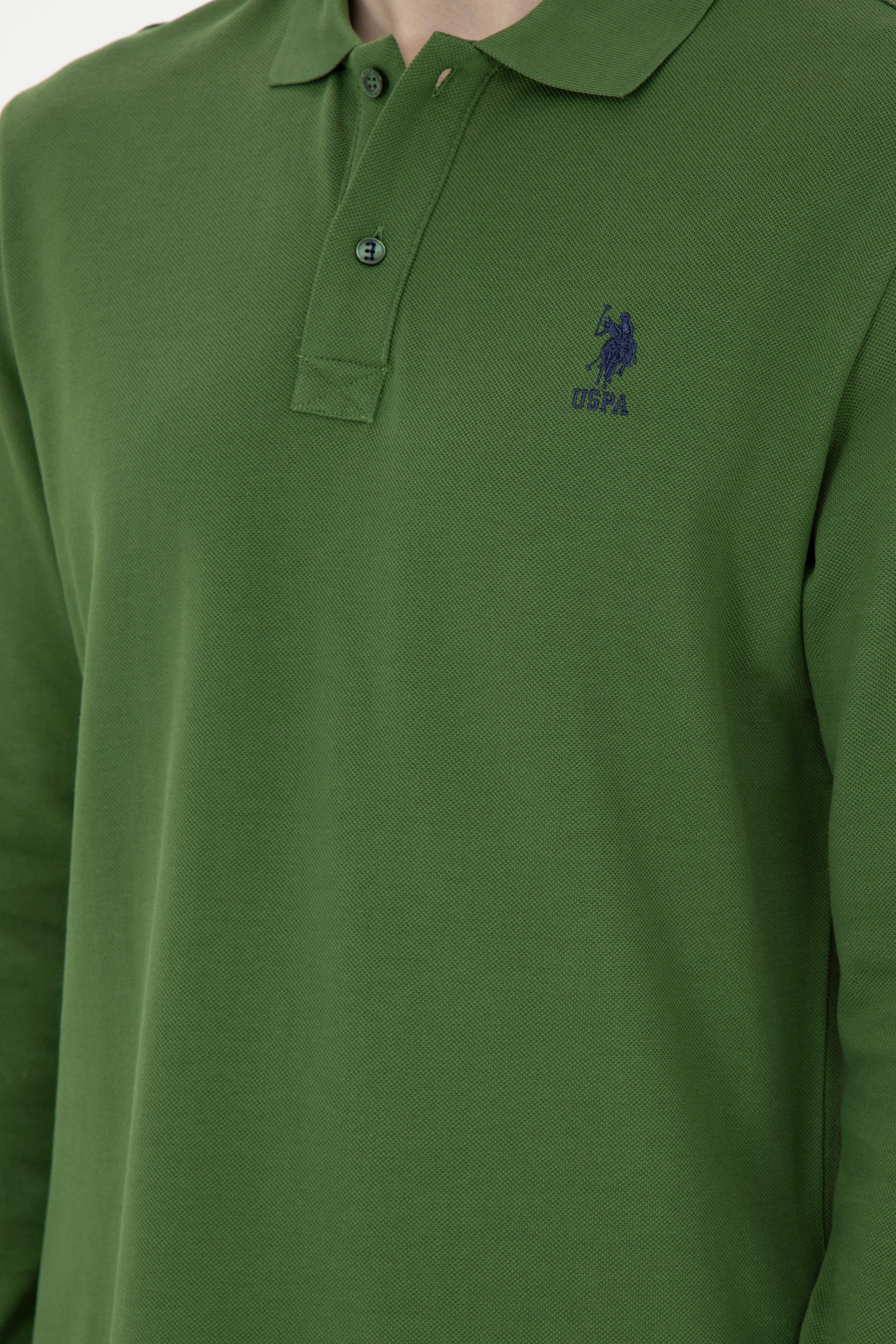 Erkek Yeşil Basic Sweatshirt - Image 7