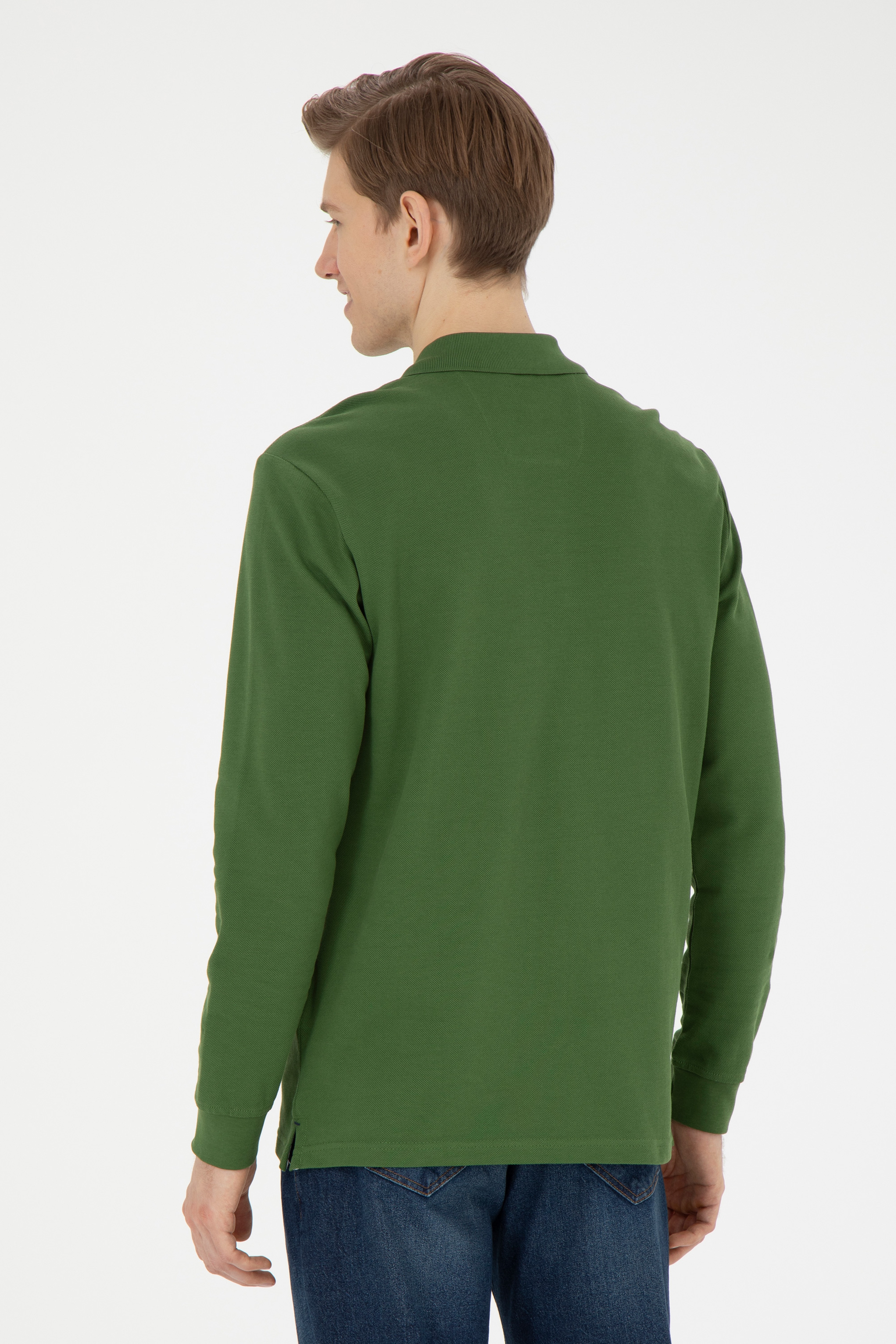 Erkek Yeşil Basic Sweatshirt