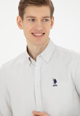 Erkek Taş Uzun Kollu Basic Gömlek - 50271274025