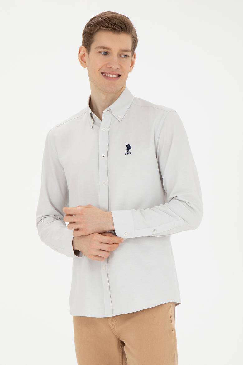 Erkek Taş Uzun Kollu Basic Gömlek - 50271274025