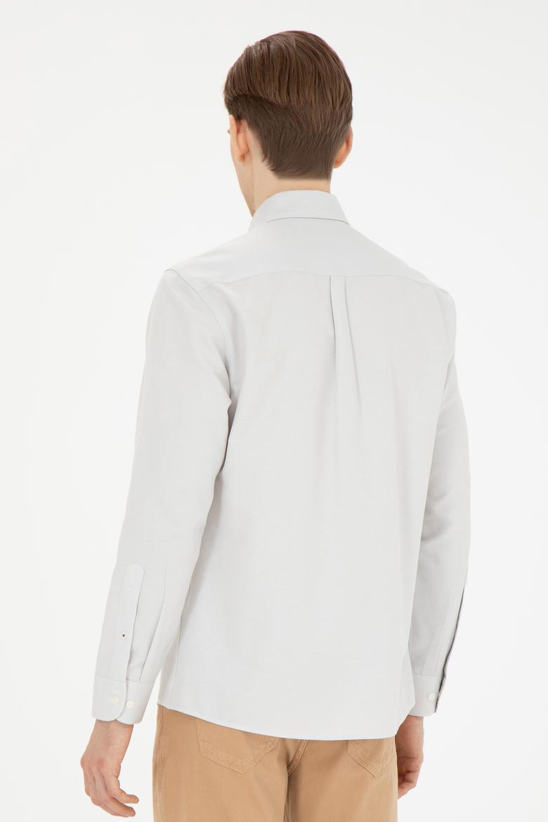 Erkek Taş Uzun Kollu Basic Gömlek - 50271274025