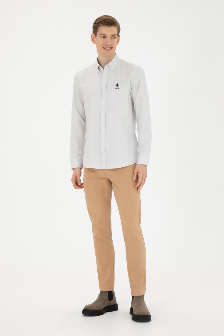 Erkek Taş Uzun Kollu Basic Gömlek - 50271274025