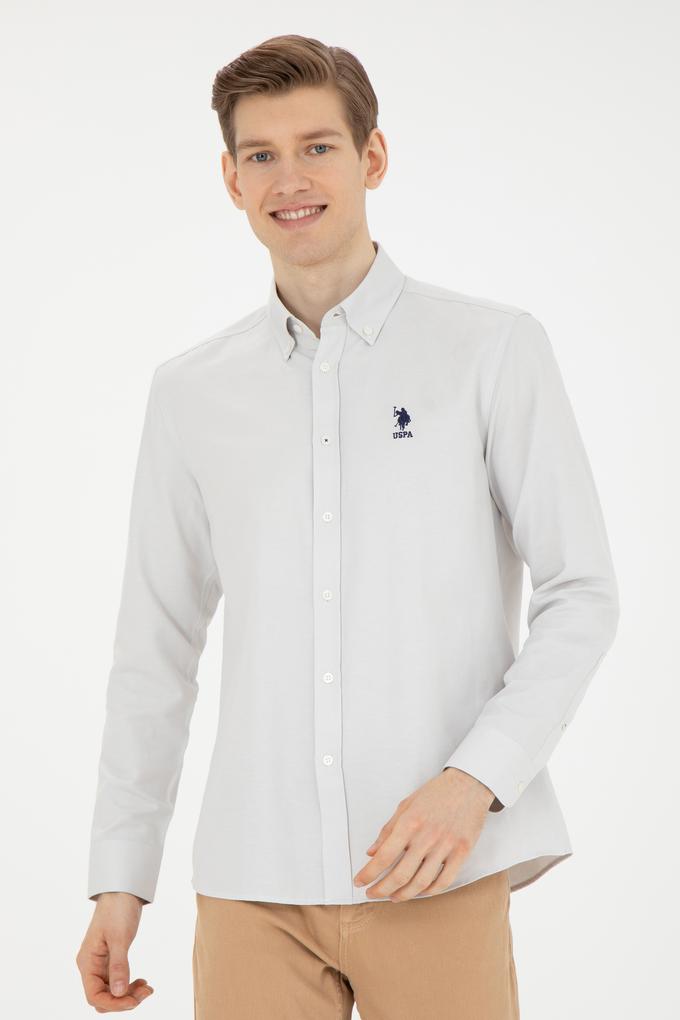 Erkek Taş Uzun Kollu Basic Gömlek