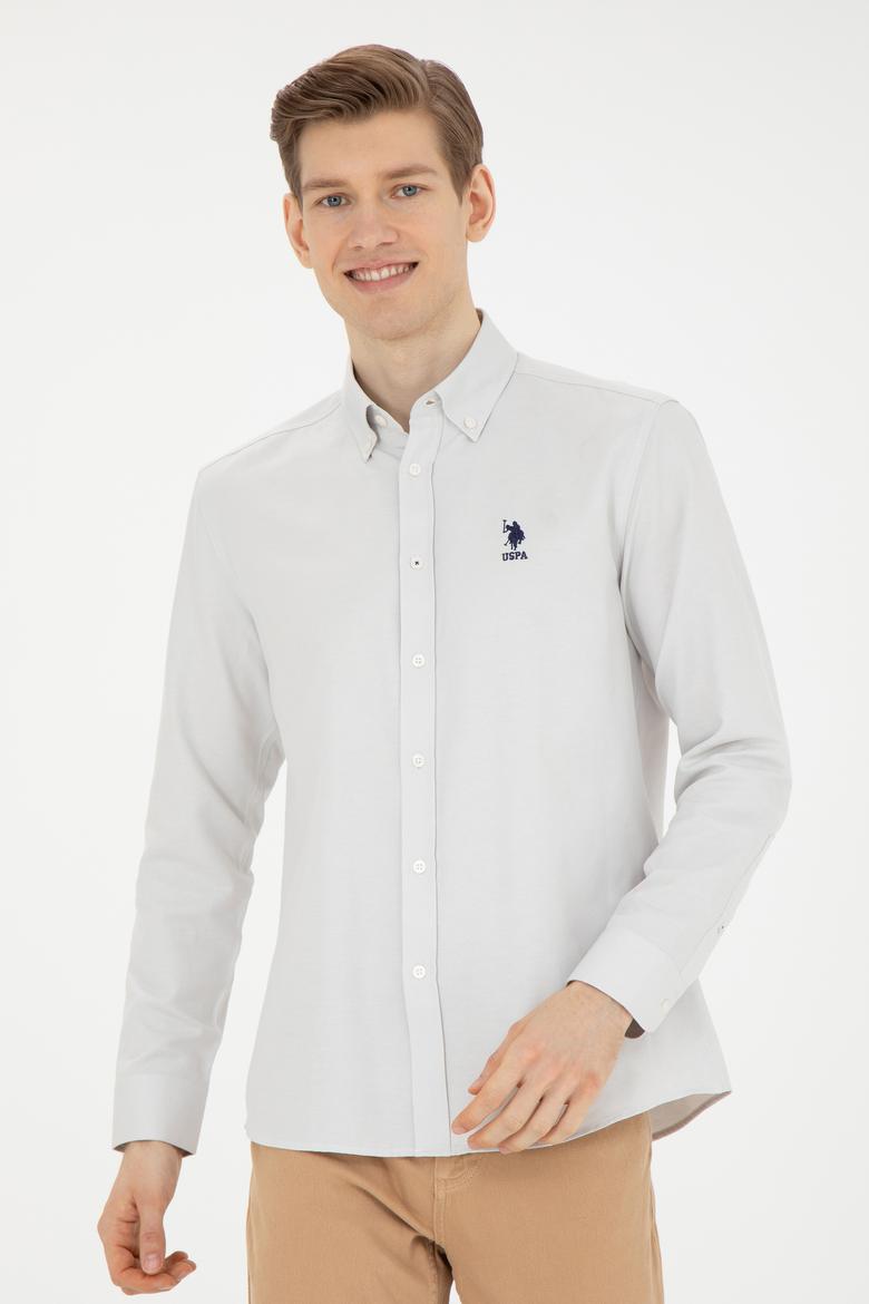 Erkek Taş Uzun Kollu Basic Gömlek