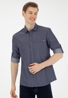 Erkek Lacivert Uzun Kollu Gömlek - 50272292008