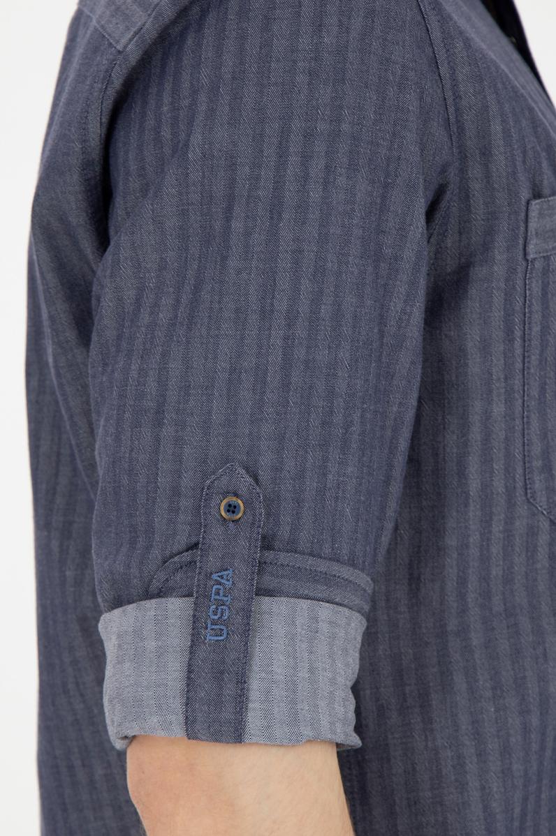 Erkek Lacivert Uzun Kollu Gömlek