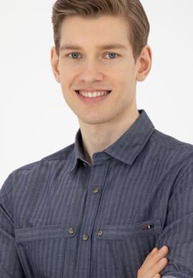 Erkek Lacivert Uzun Kollu Gömlek - 50272292008