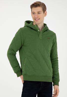 Erkek Yeşil Sweatshirt - 50270874017