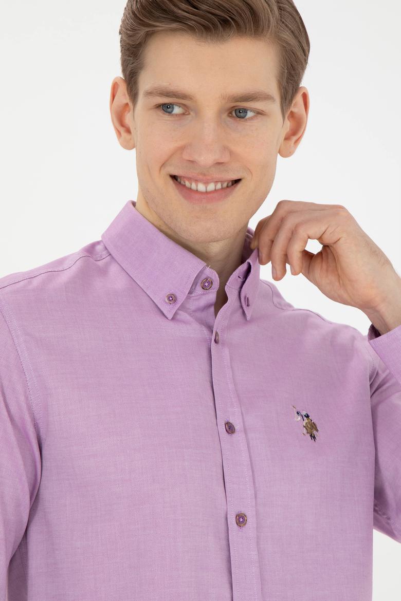 Erkek Violet Uzun Kollu Basic Gömlek - 50271276100