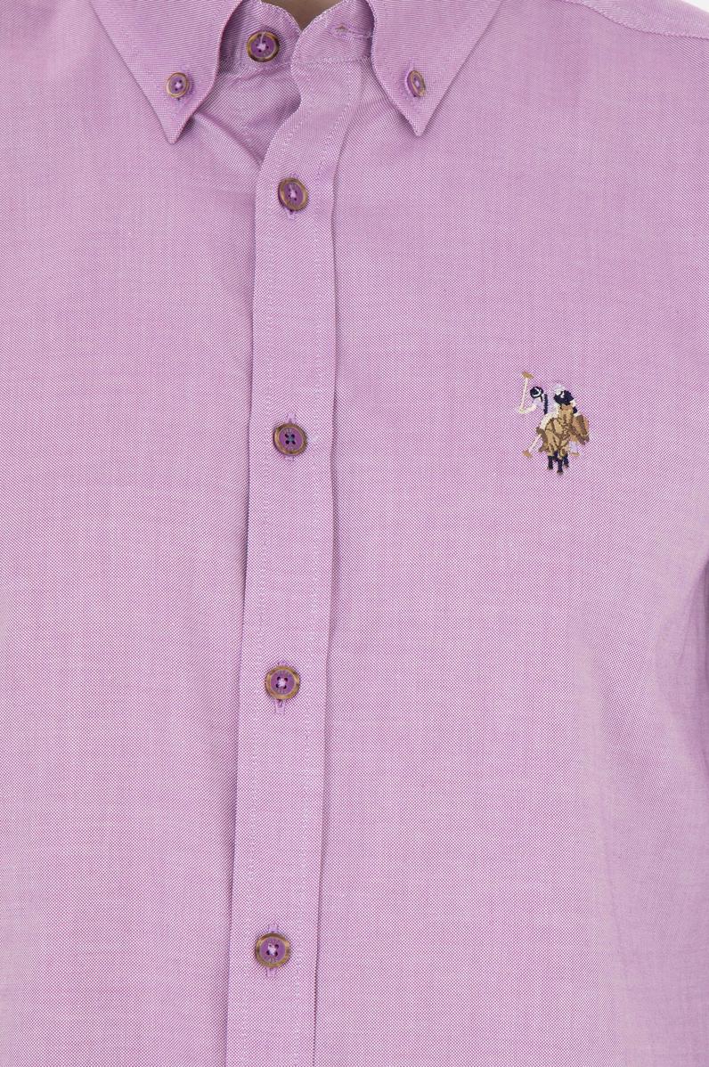 Erkek Violet Uzun Kollu Basic Gömlek