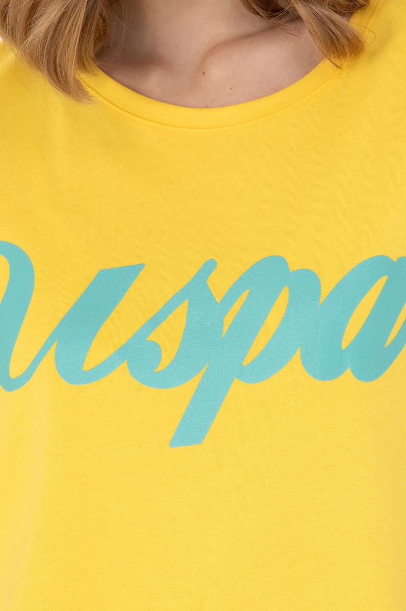 Kadın Sarı Bisiklet Yaka Tişört