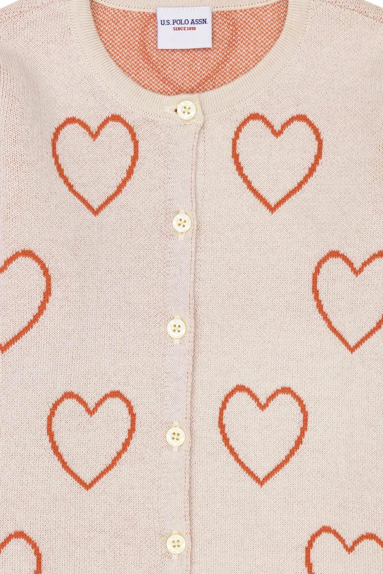 Kız Çocuk Krem Triko Hırka - 50277084017