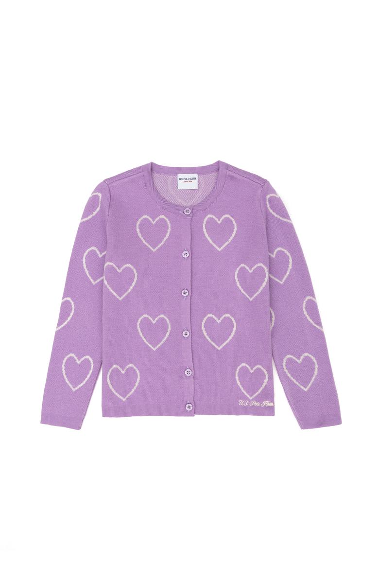 Kız Çocuk Lila Triko Hırka - 50277084012