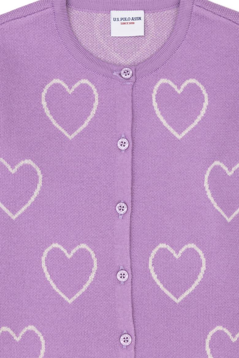 Kız Çocuk Lila Triko Hırka - 50277084012