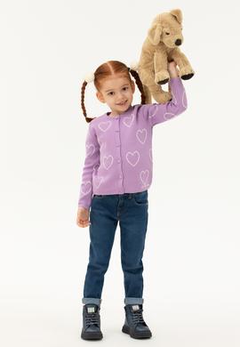 Kız Çocuk Lila Triko Hırka - 50277084012