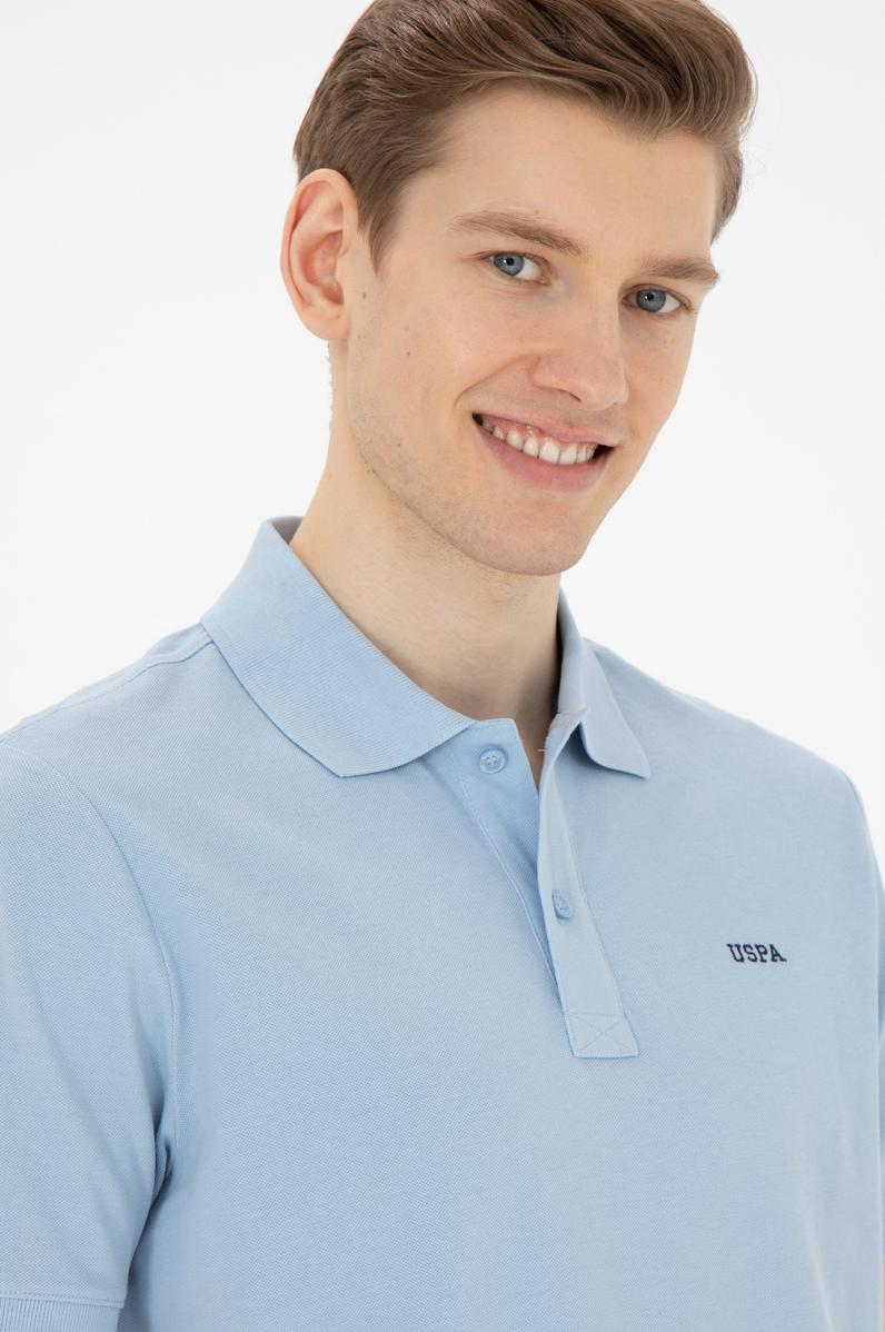 Erkek Açık Mavi Basic Tişört