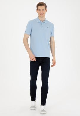 Erkek Açık Mavi Basic Tişört - 50284641231