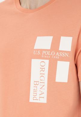 Erkek Regular Fit Bisiklet Yaka Somon Tişört - 50287048041