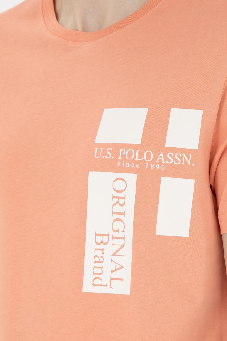 Erkek Regular Fit Bisiklet Yaka Somon Tişört - 50287048041