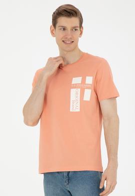 Erkek Regular Fit Bisiklet Yaka Somon Tişört - 50287048041