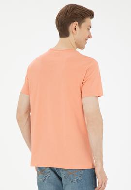 Erkek Regular Fit Bisiklet Yaka Somon Tişört - 50287048041