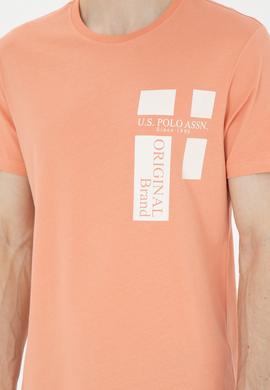 Erkek Regular Fit Bisiklet Yaka Somon Tişört - 50287048041