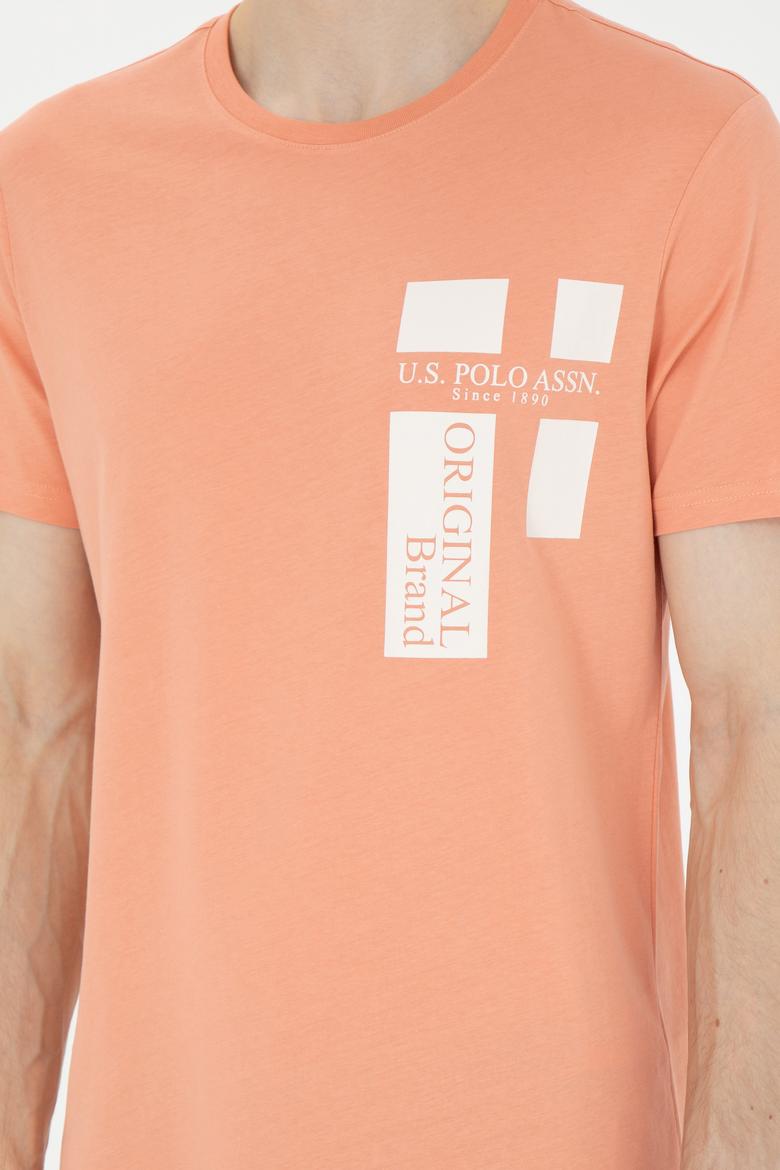 Erkek Regular Fit Bisiklet Yaka Somon Tişört - 50287048041