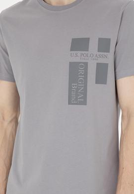 Erkek Regular Fit Bisiklet Yaka Koyu Gri Tişört - 50287048051