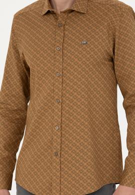 Erkek Açık Haki Uzun Kollu Gömlek - 50272715016