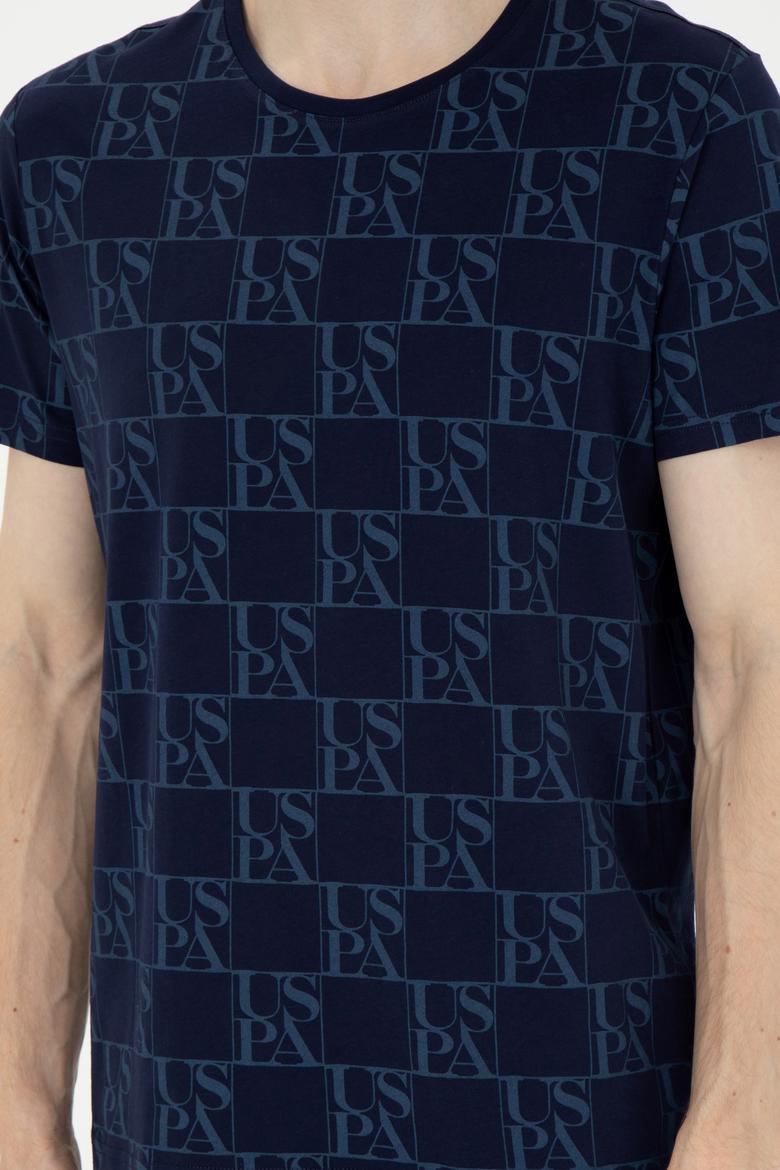 Erkek Regular Fit Bisiklet Yaka Lacivert Tişört - 50287069001