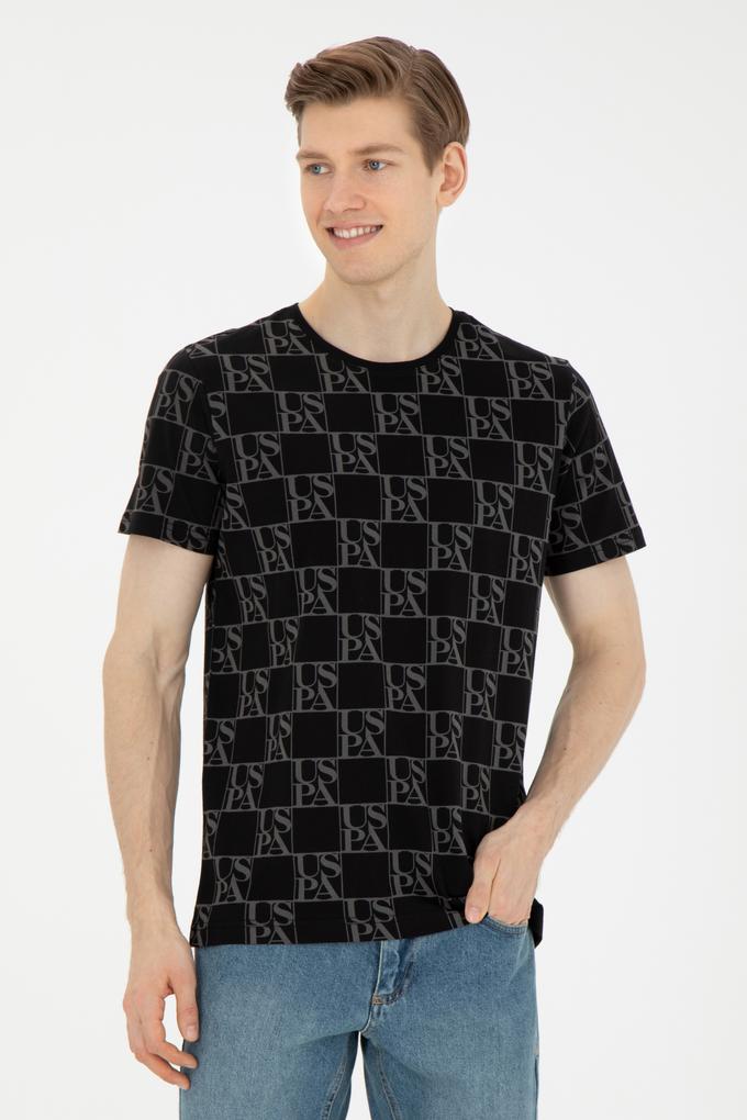 Erkek Regular Fit Bisiklet Yaka Siyah Tişört