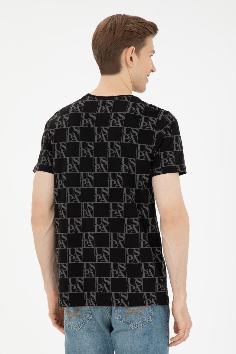 Erkek Regular Fit Bisiklet Yaka Siyah Tişört - 50287069011