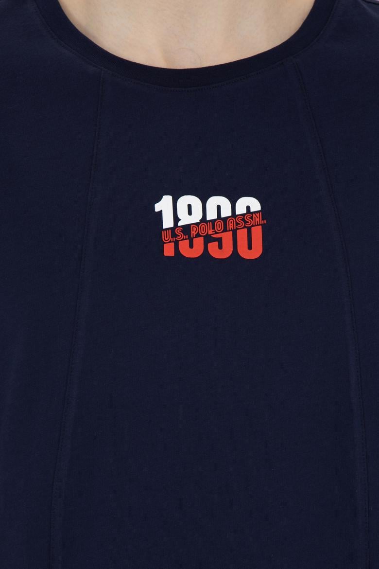 Erkek Comfort Fit Bisiklet Yaka Lacivert Tişört - 50287049016