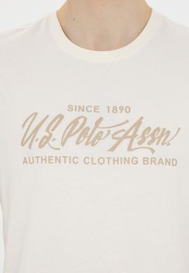 Erkek Regular Fit Bisiklet Yaka Ekru Tişört - 50282007036