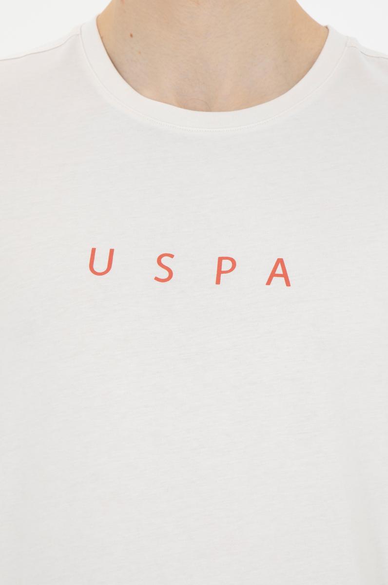 Erkek Comfort Fit Bisiklet Yaka Ekru Tişört