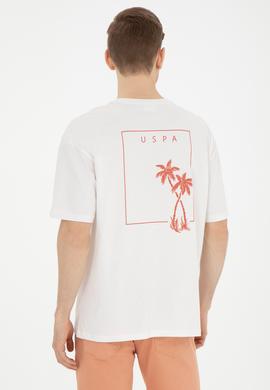 Erkek Comfort Fit Bisiklet Yaka Ekru Tişört - 50282029031