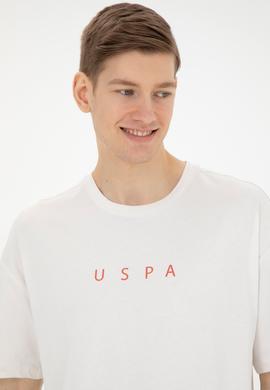 Erkek Comfort Fit Bisiklet Yaka Ekru Tişört - 50282029031