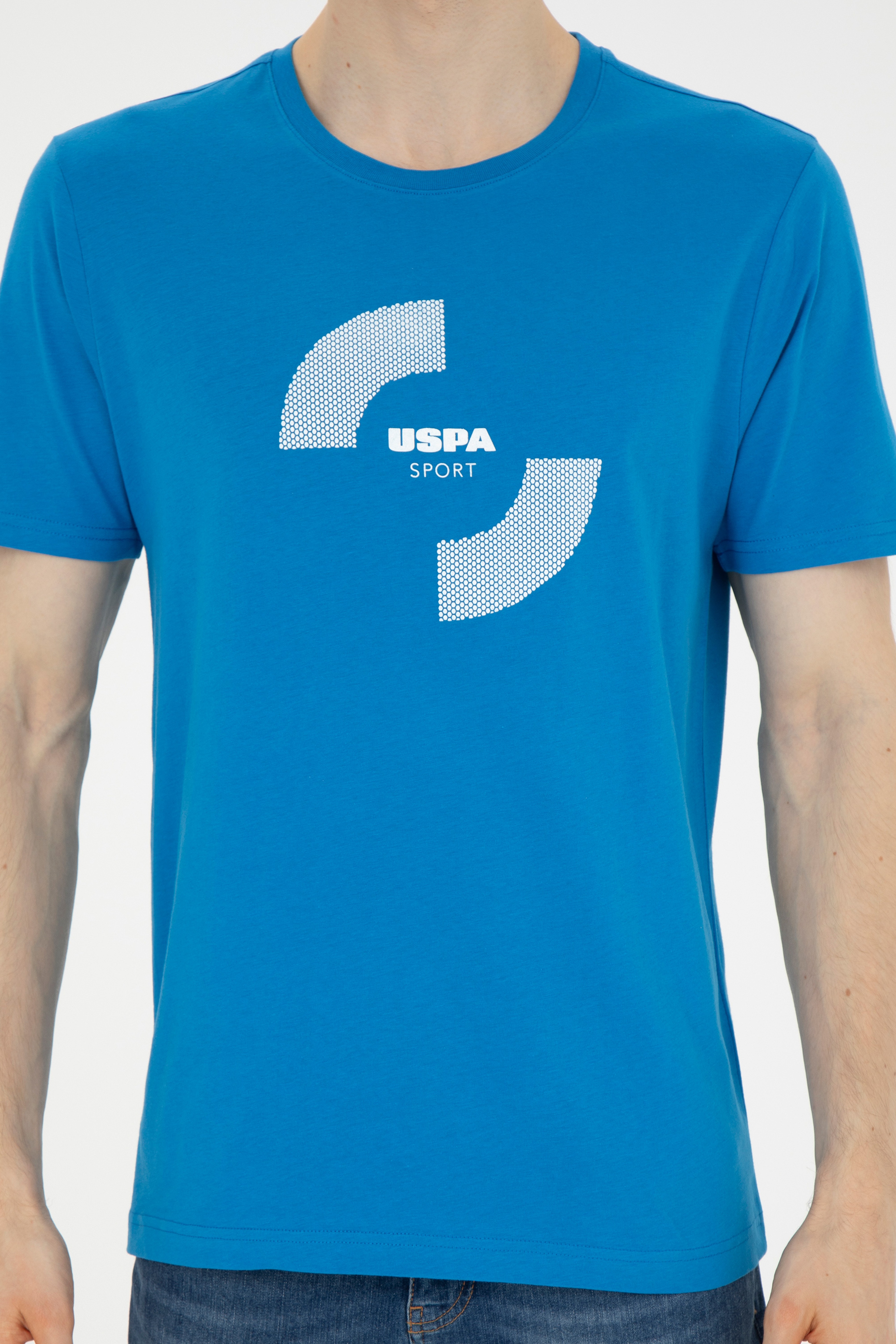 Erkek Regular Fit Bisiklet Yaka Saks Tişört - Image 6