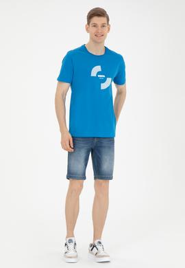 Erkek Regular Fit Bisiklet Yaka Saks Tişört - 50281501011