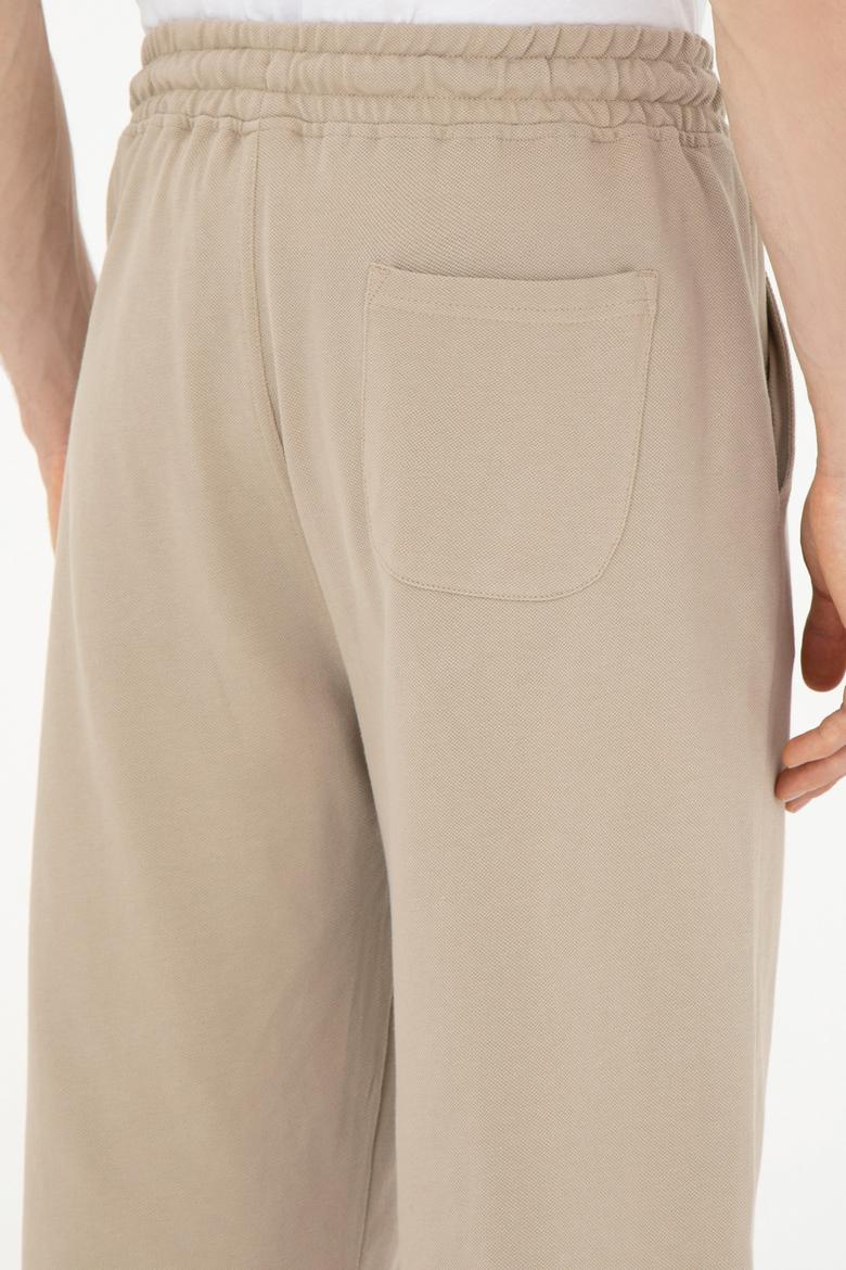 Erkek Açık Haki Örme Şort - 50279619111